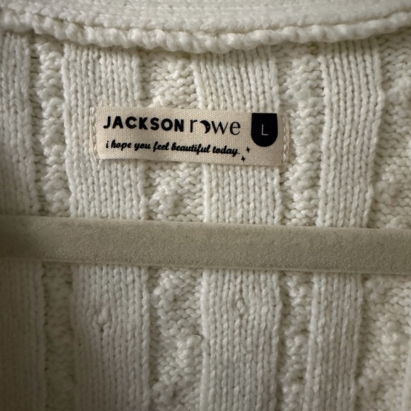 Jackson Rowe Cream Textured Cardigan - Picture 2 of 3